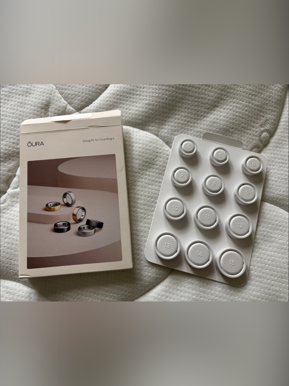 Oura Ring Sizing Kit - White and Cream